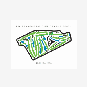 Riviera Country Club Golf Course Prints, Florida, Golf Map Artwork