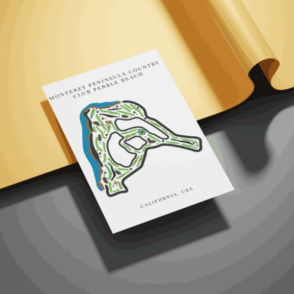 Monterey Peninsula Country Club Golf Course Prints, California, Golf Map Artwork