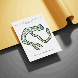 The Club at 12 Oaks Golf Course Prints, North Carolina, Golf Map Artwork