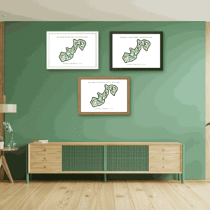 Wilson Country Club Golf Course Prints, North Carolina, Golf Map Artwork