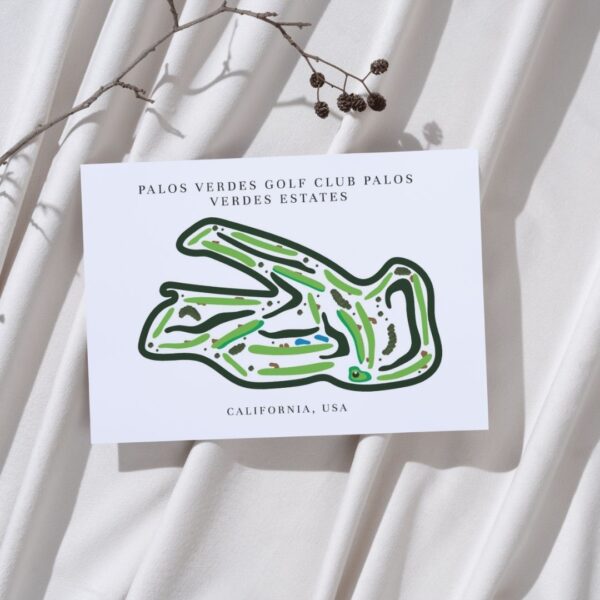 Palos Verdes Golf Club Golf Course Prints, California, Golf Map Artwork