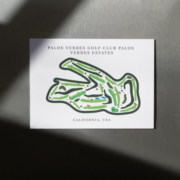 Palos Verdes Golf Club Golf Course Prints, California, Golf Map Artwork