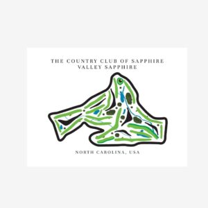 The Country Club of Sapphire Valley Golf Course Prints, North Carolina, Golf Map Artwork