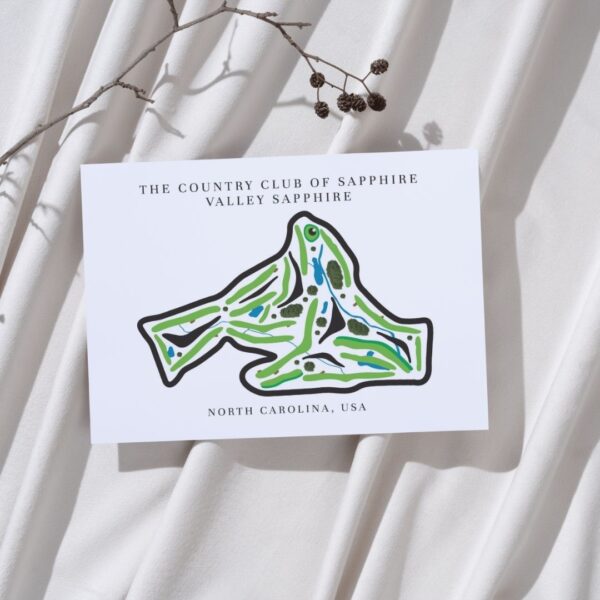 The Country Club of Sapphire Valley Golf Course Prints, North Carolina, Golf Map Artwork