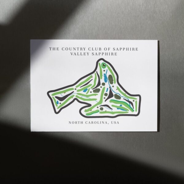 The Country Club of Sapphire Valley Golf Course Prints, North Carolina, Golf Map Artwork