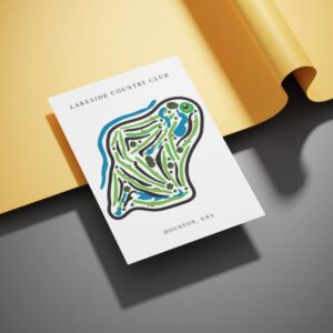 Scenic course design with natural landscapes Championship-level fairways and greens Rich tradition of golf and community events Exclusive country club experience Perfect subject for golf map artwork and collectors