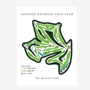 Amen Corner The Masters, Augusta National Golf Club Golf Course Print, Georgia, Golf Map  Artwork