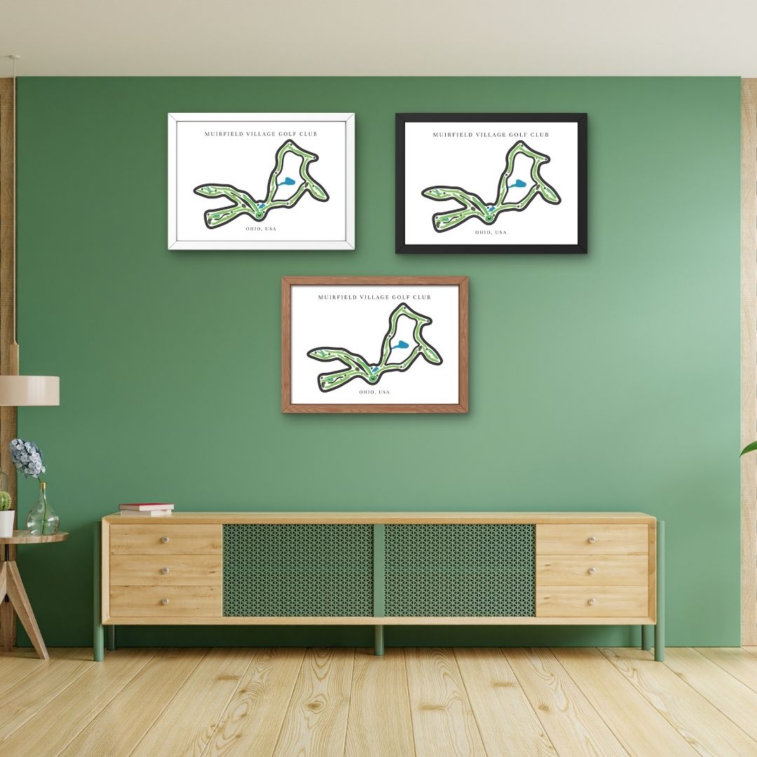 Muirfield Village Golf Club Golf Course Prints, Ohio, Golf Map Artwork