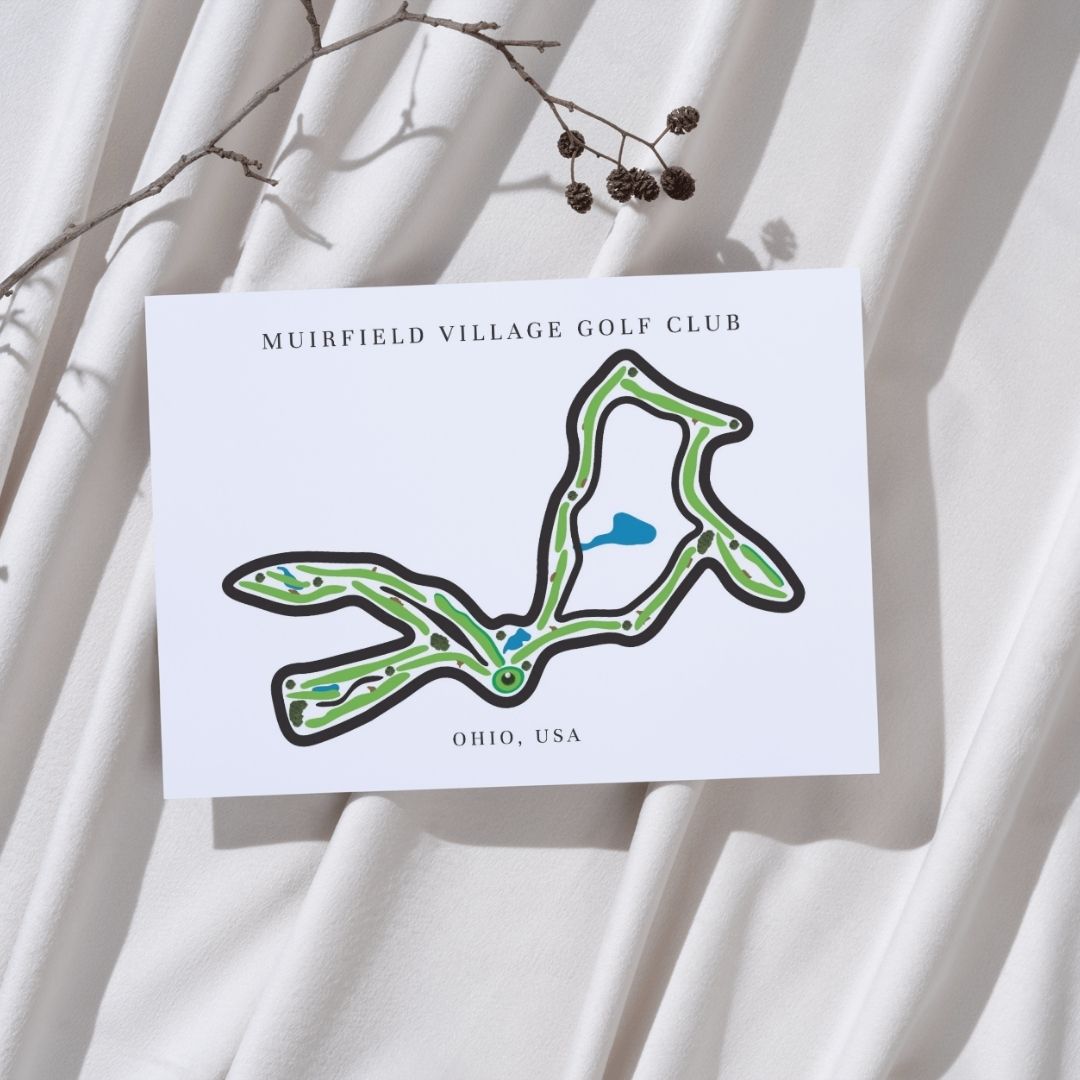 Muirfield Village Golf Club Golf Course Prints, Ohio, Golf Map Artwork