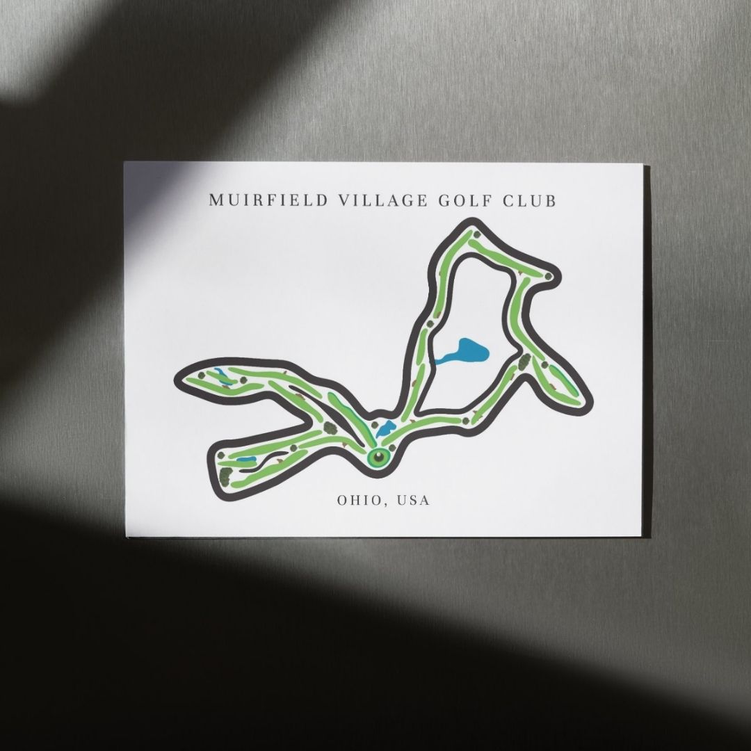 Muirfield Village Golf Club Golf Course Prints, Ohio, Golf Map Artwork