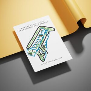 Robert Trent Jones Oceanfront Golf Course Prints, South Carolina, Golf Map Artwork