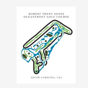 Robert Trent Jones Oceanfront Golf Course Prints, South Carolina, Golf Map Artwork