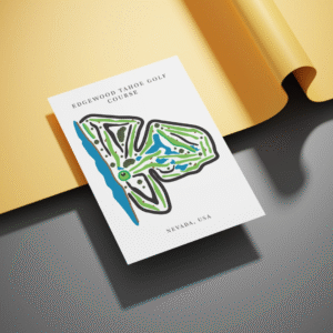 Edgewood Tahoe Golf Course Prints, Nevada, Golf Map Artwork