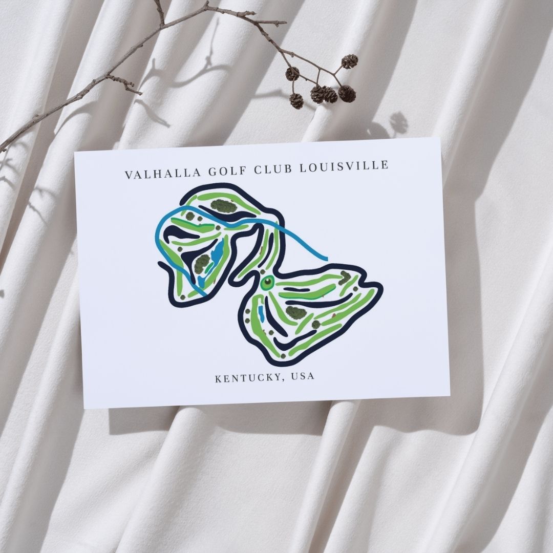 Valhalla Golf Club Golf Course Prints, Kentucky, Golf Map Artwork
