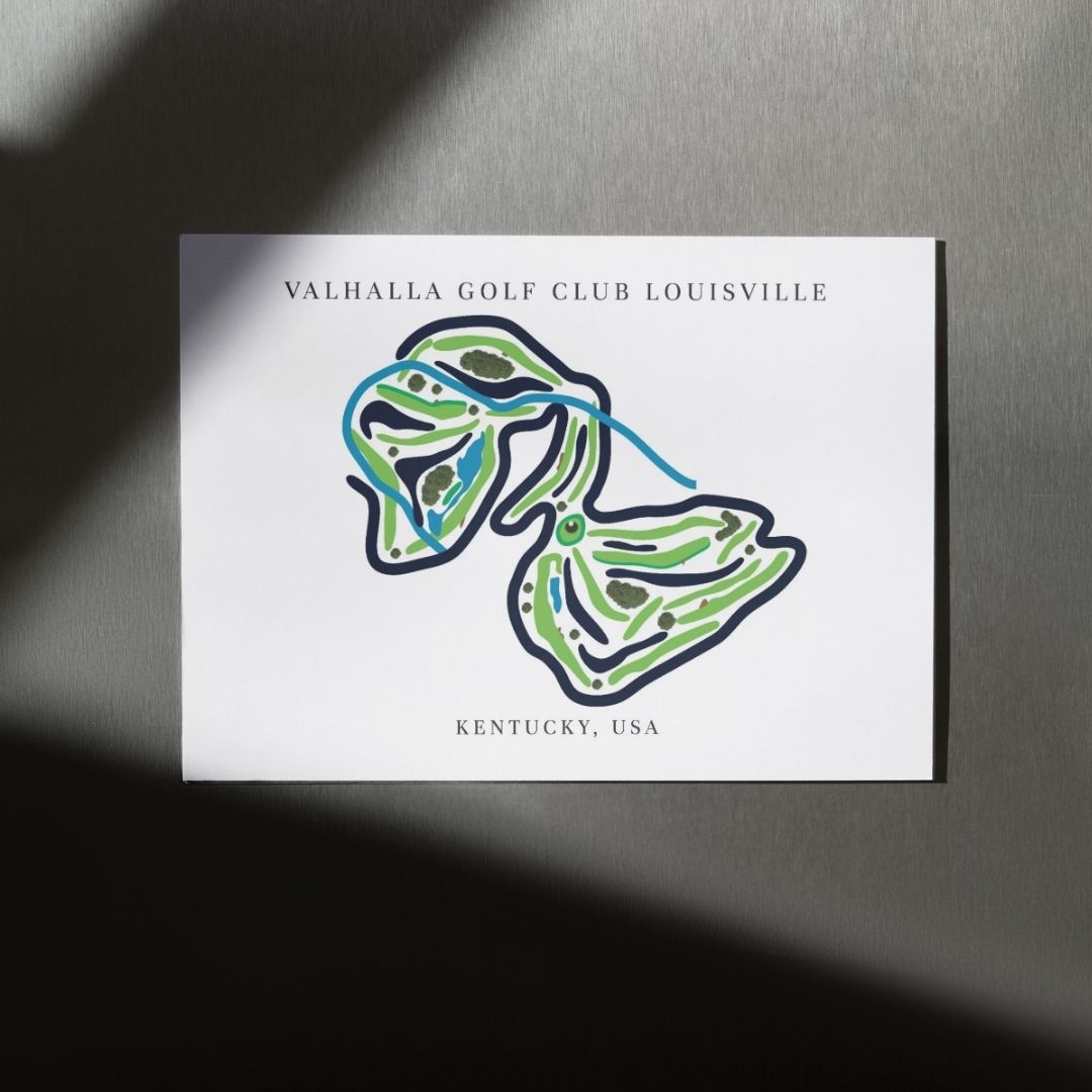 Valhalla Golf Club Golf Course Prints, Kentucky, Golf Map Artwork