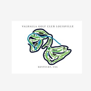Valhalla Golf Club Golf Course Prints, Kentucky, Golf Map Artwork