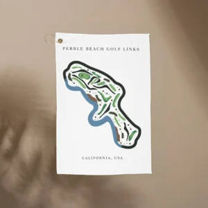 Pebble Beach Golf Course Print Towels