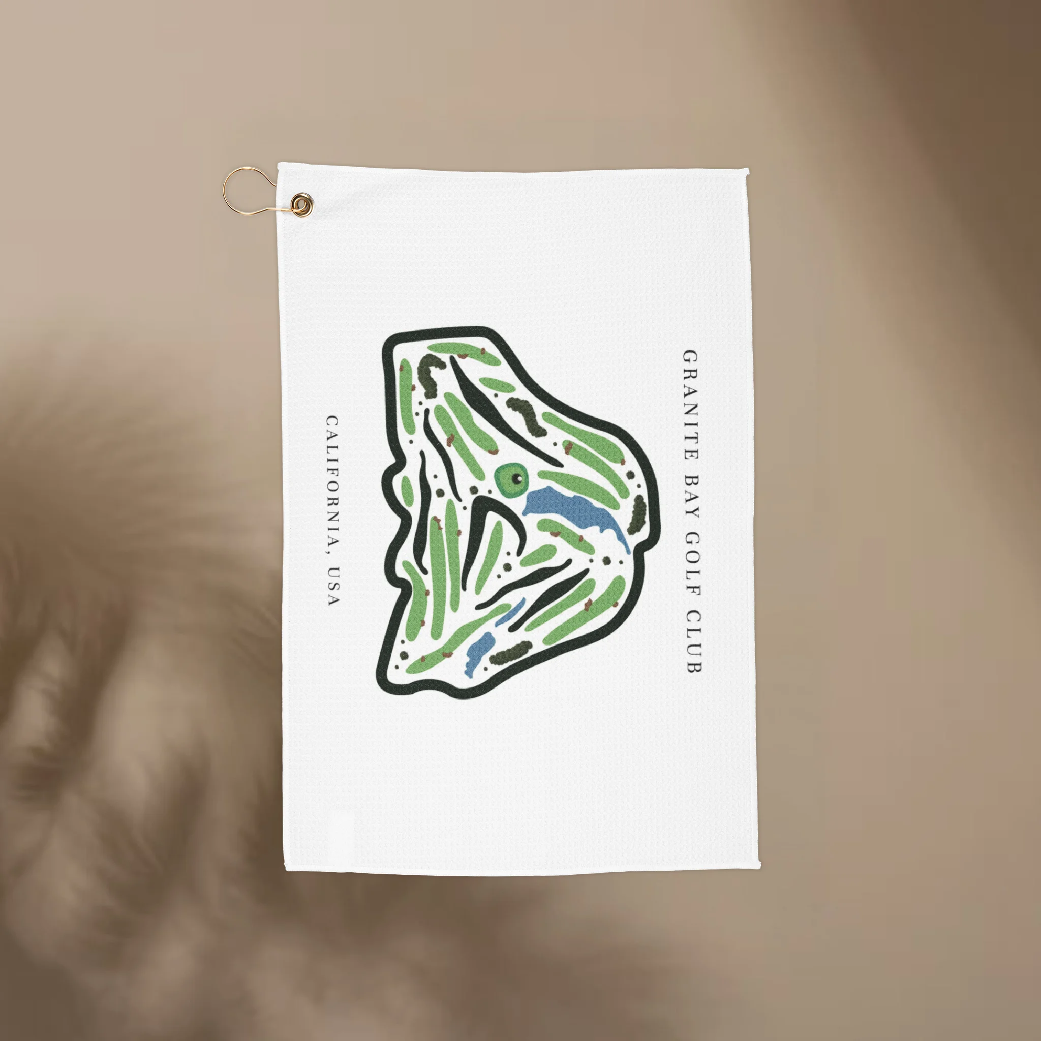 Granite Bay Golf Club, Golf Course Print, California | Golf Course Print Towels | Golf Course Microfiber