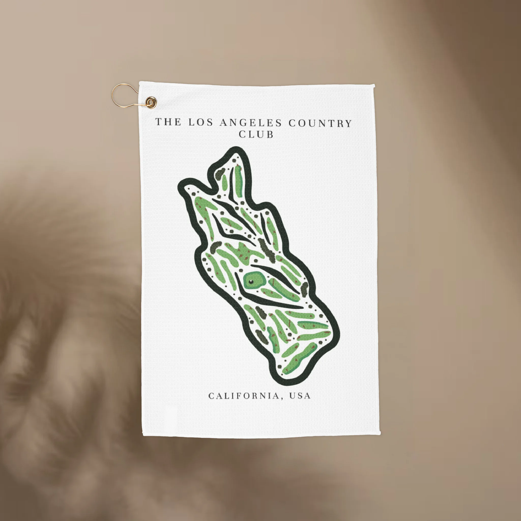 The Los Angeles Country Club, Golf Course Print, California | Golf Course Print Towels | Golf Course Microfiber