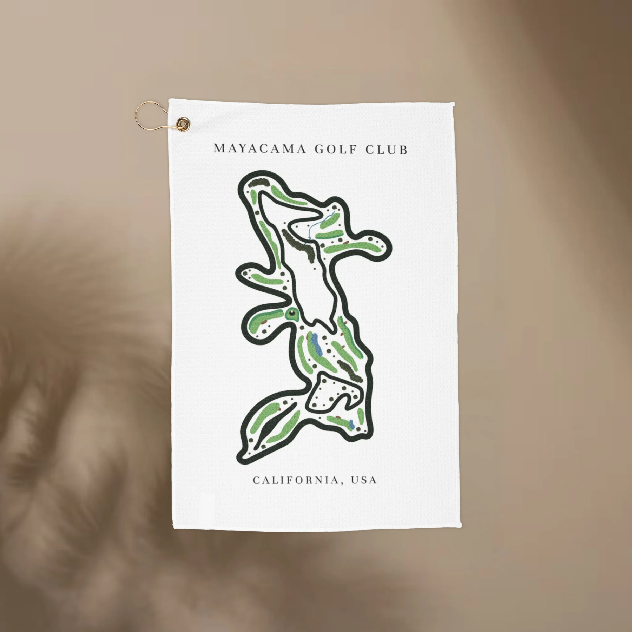 Mayacama Golf Club, Golf Course Print, California | Golf Course Print Towels | Golf Course Microfiber