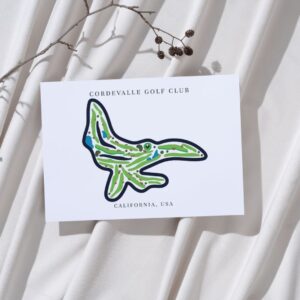 CordeValle Golf Club Golf Course Prints, California, Golf Map Artwork