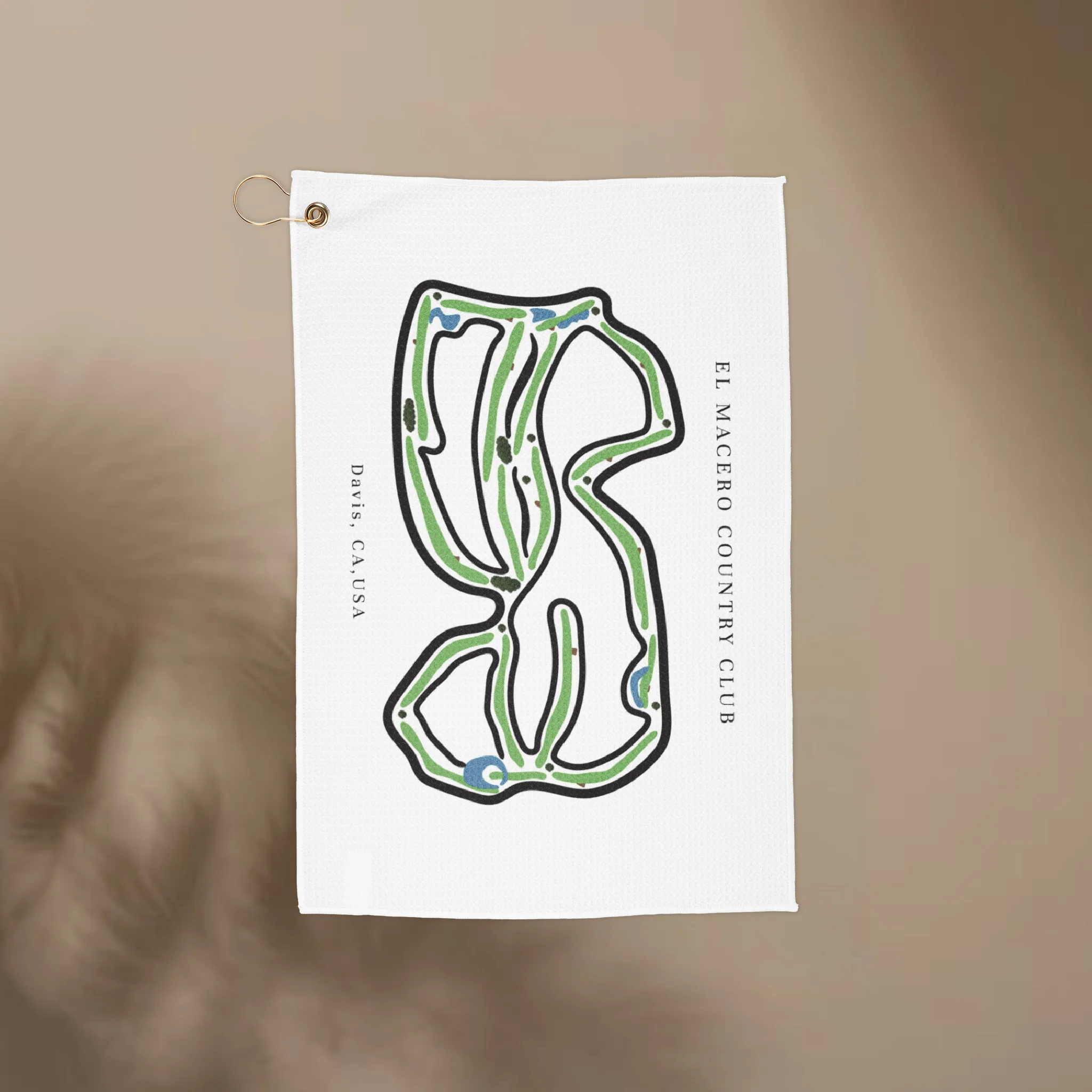 El Macero Country Club Golf Course Prints, California | Golf Course Print Towels | Golf Course Microfiber