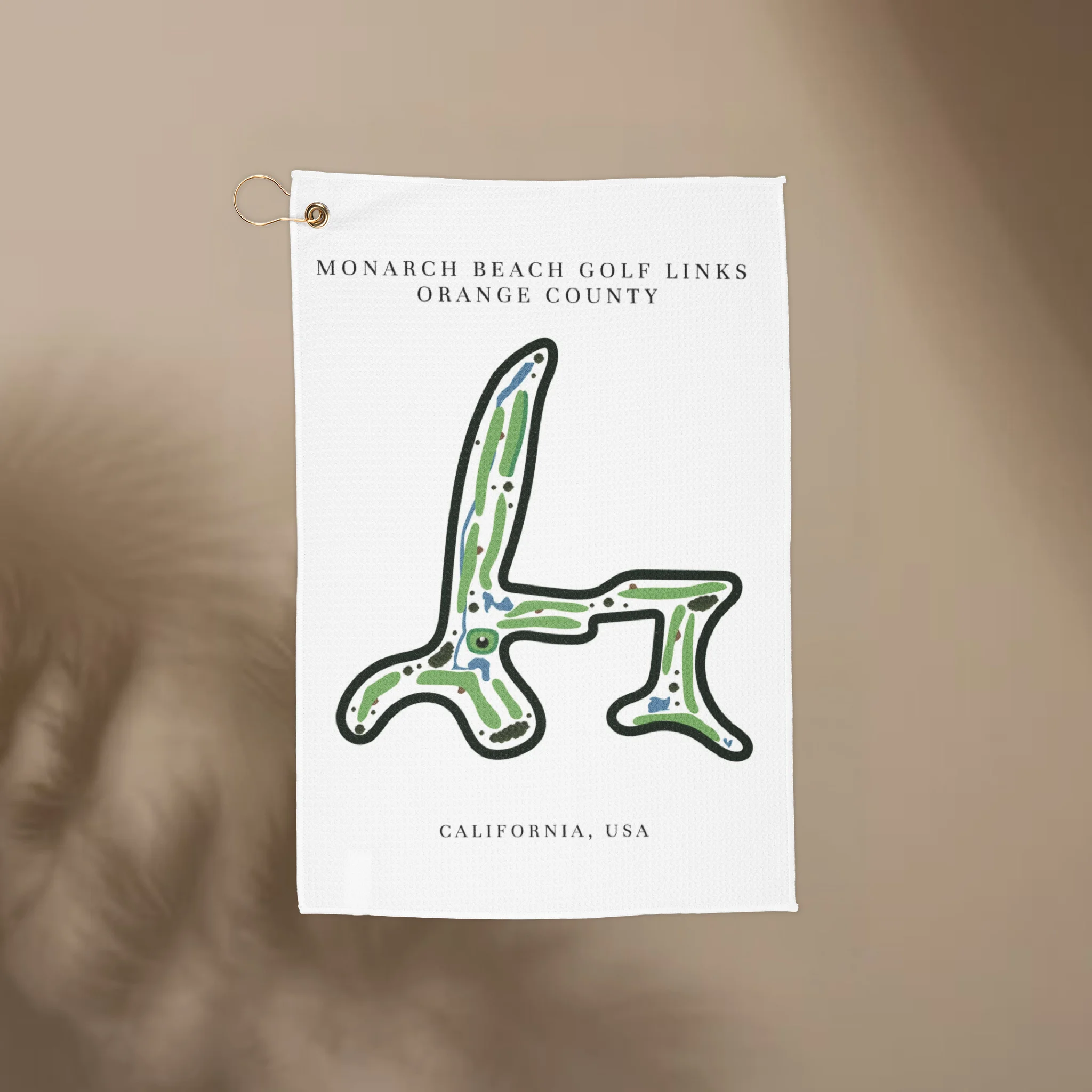 Monarch Beach Golf Links, Golf Course Print, California | Golf Course Print Towels | Golf Course Microfiber