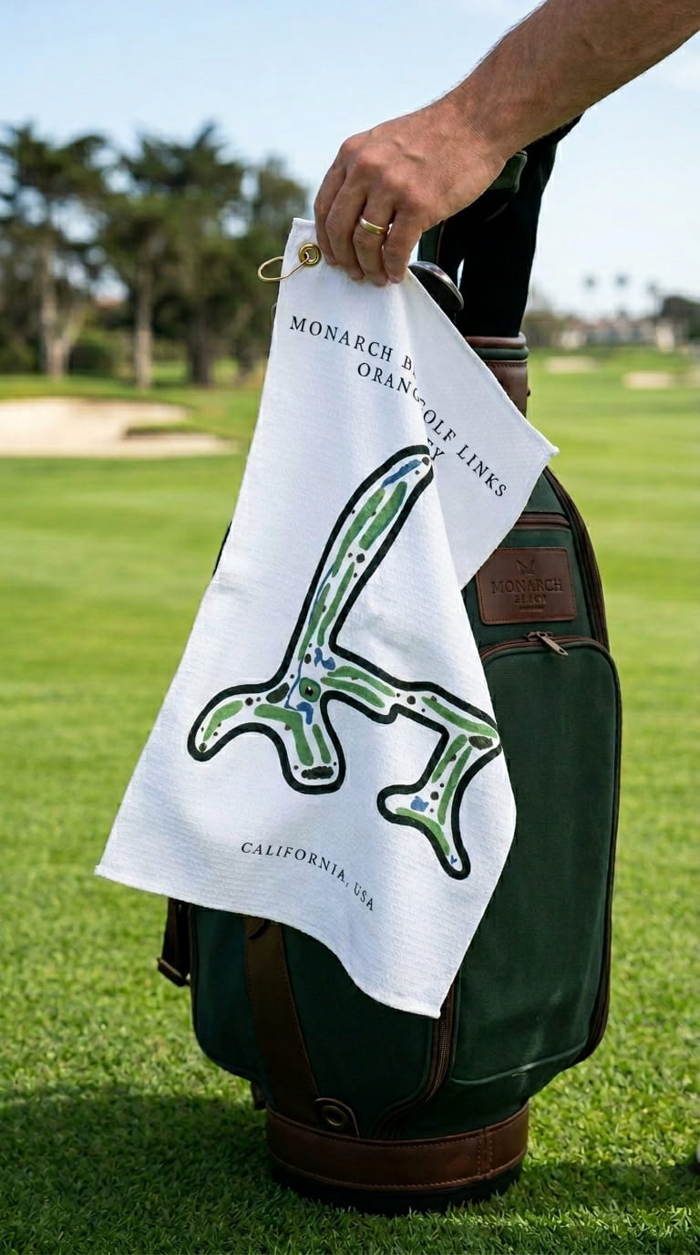Monarch Beach Golf Links, Golf Course Print, California | Golf Course Print Towels | Golf Course Microfiber - Image 3