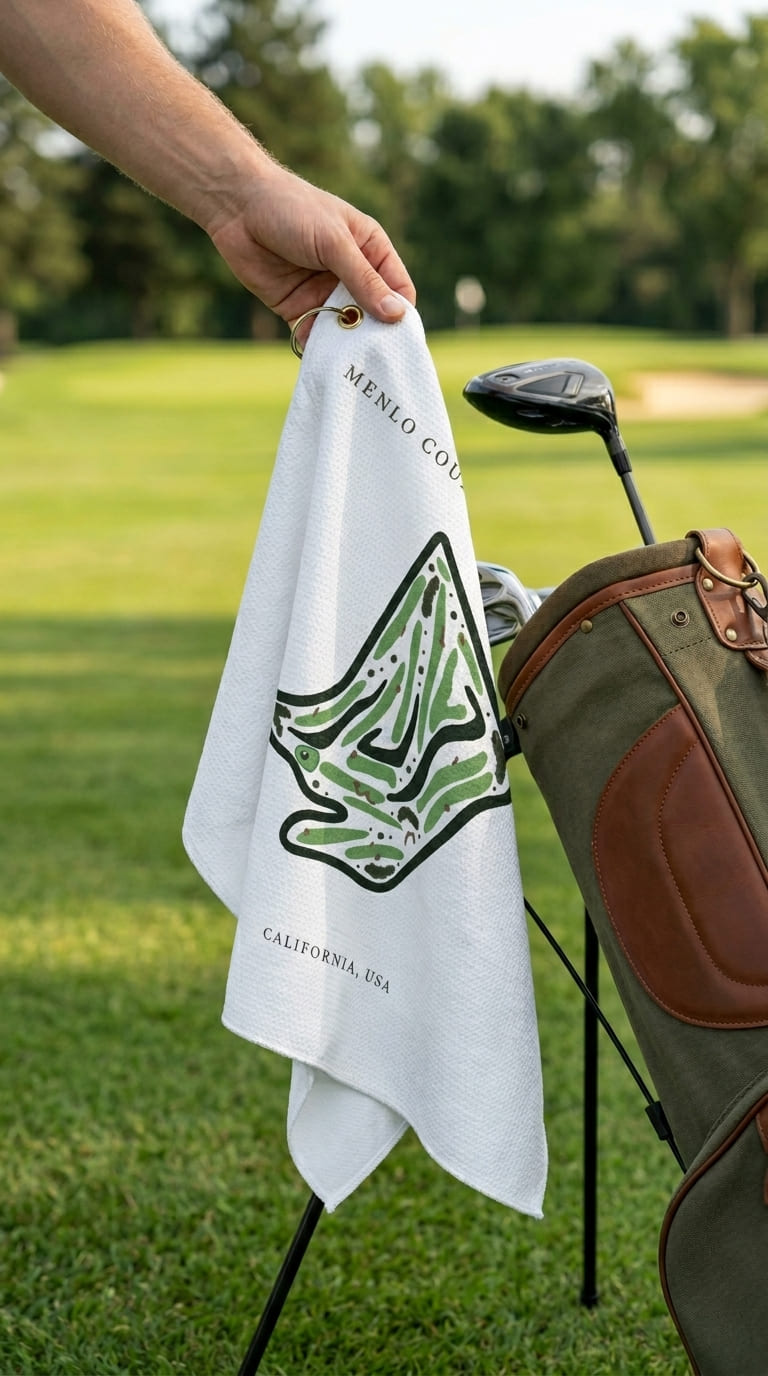 Menlo Country Club, Golf Course Print, California | Golf Course Print Towels | Golf Course Microfiber - Image 4
