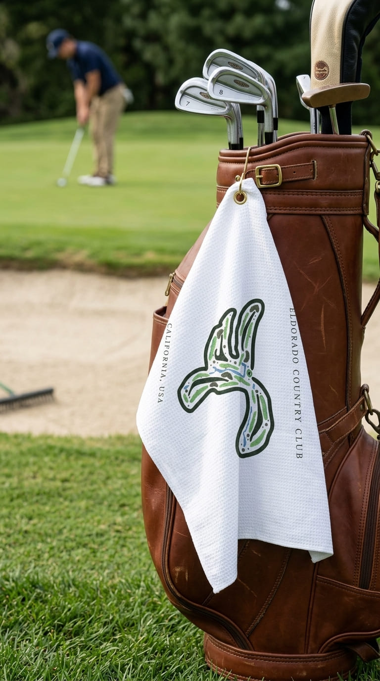 Eldorado Country Club, Golf Course Print, California | Golf Course Print Towels | Golf Course Microfiber - Image 3