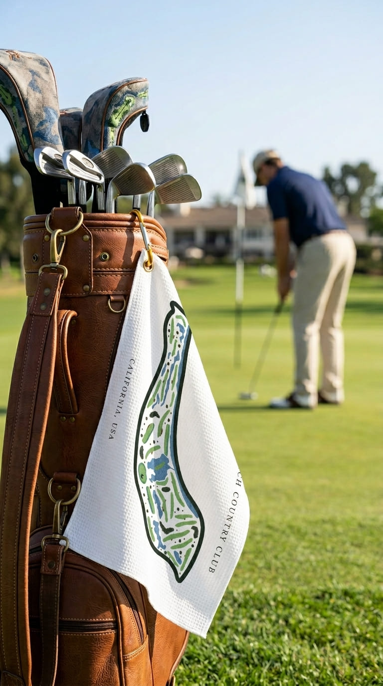 Fairbanks Ranch Country Club, Golf Course Print, California | Golf Course Print Towels | Golf Course Microfiber - Image 2