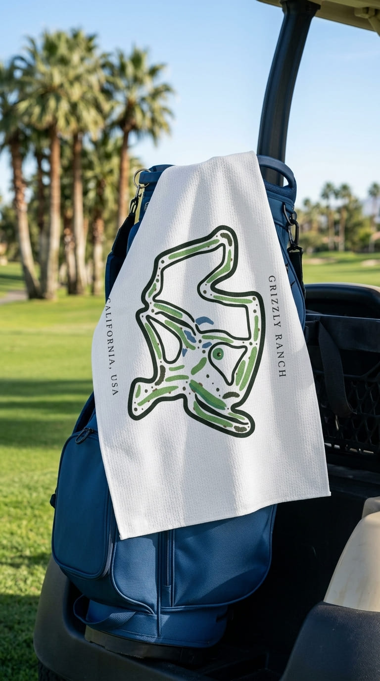 Grizzly Ranch Golf Course Print California | Golf Course Print Towels | Golf Course Microfiber - Image 3