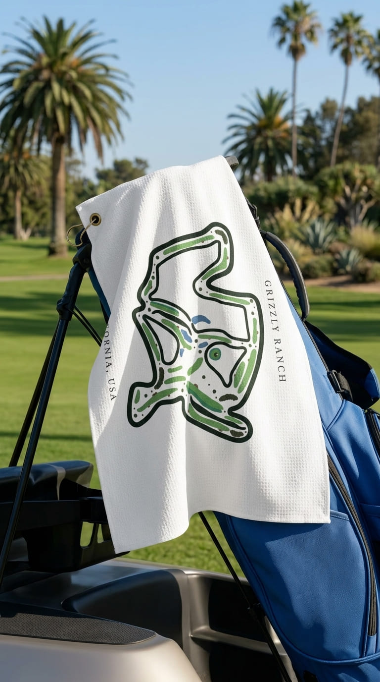 Grizzly Ranch Golf Course Print California | Golf Course Print Towels | Golf Course Microfiber - Image 4