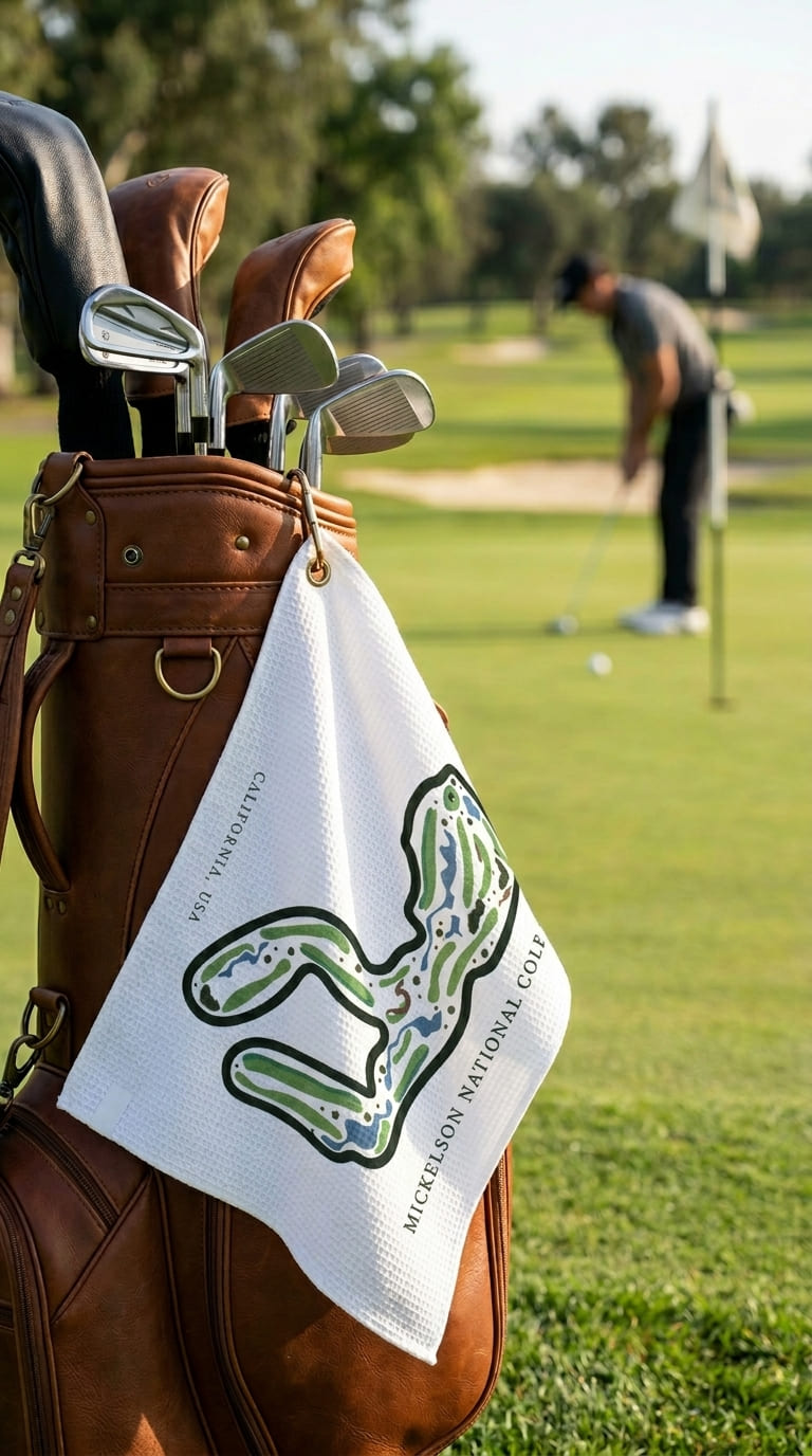Mickelson National Golf Club, Golf Course Print, California | Golf Course Print Towels | Golf Course Microfiber - Image 3
