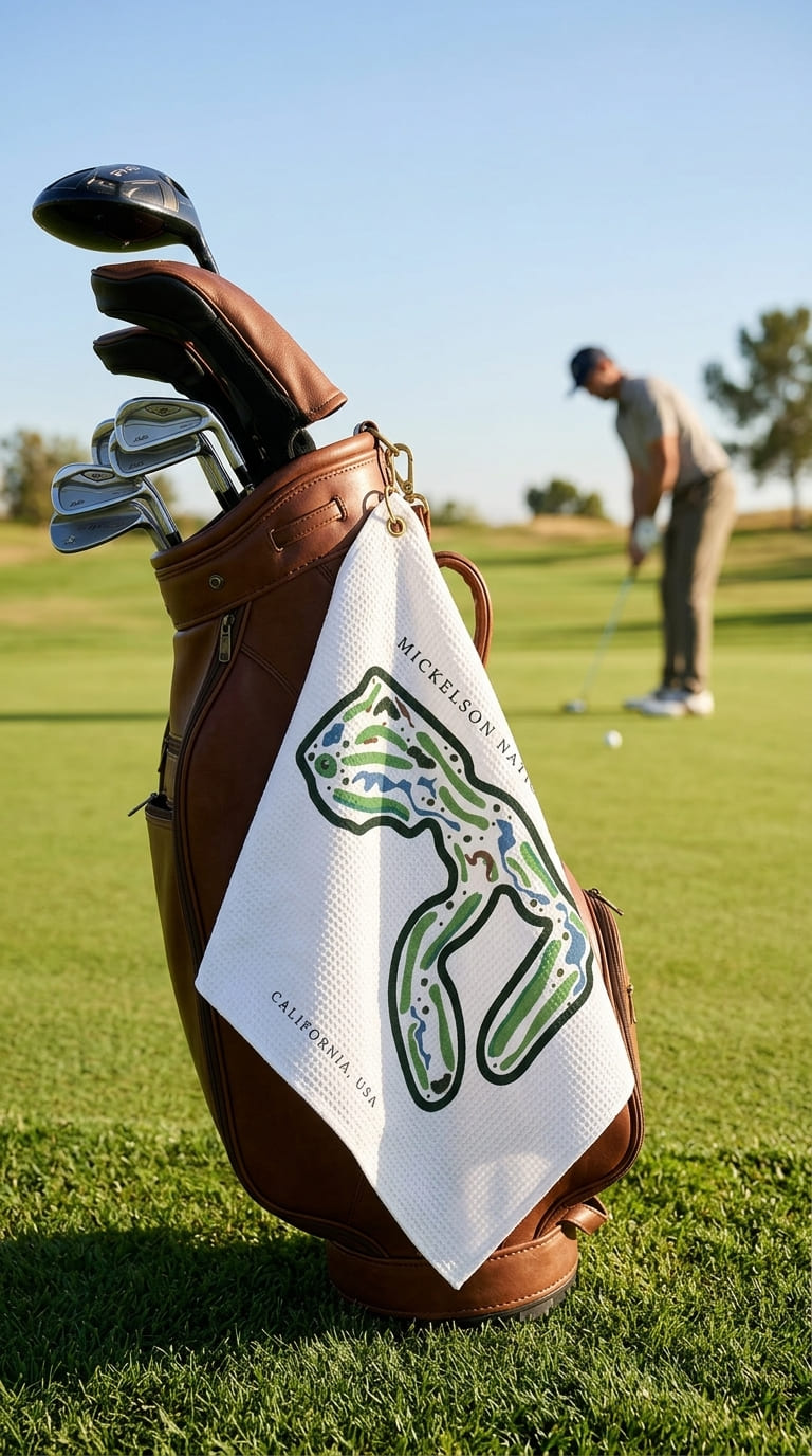 Mickelson National Golf Club, Golf Course Print, California | Golf Course Print Towels | Golf Course Microfiber - Image 4