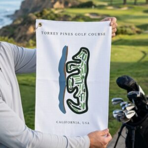 Torrey Pines Golf Course Print, California | Golf Course Print Towels | Golf Course Microfiber
