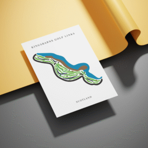 Kingsbarns Golf Links Golf Course Prints, Scotland, Golf Map Artwork