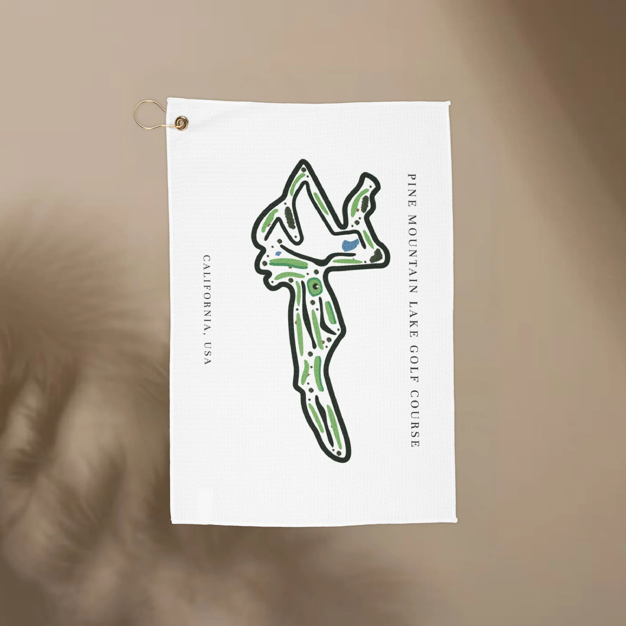 Pine Mountain Lake Golf Course Print, California | Golf Course Print Towels | Golf Course Microfiber