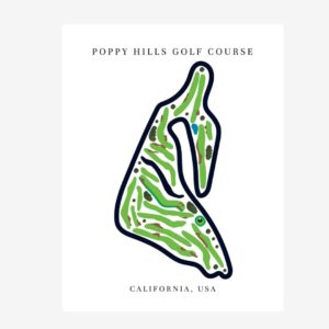 Poppy Hills Golf Course Prints, California, Golf Map Artwork