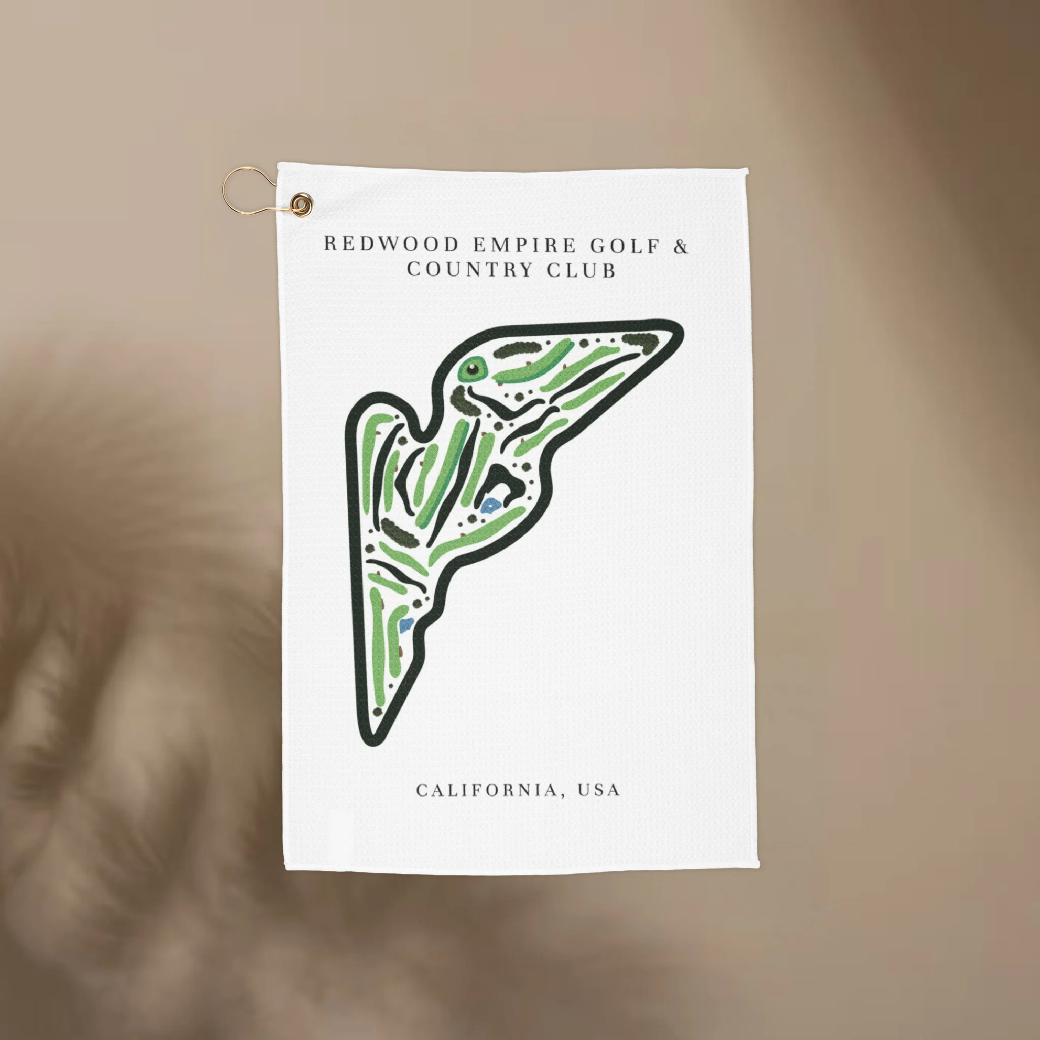 Redwood Empire Golf & Country Club, Golf Course Print, California | Golf Course Print Towels | Golf Course Microfiber