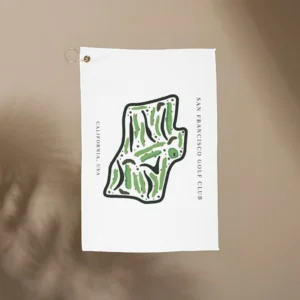 San Francisco Golf Club, Golf Course Print, California | Golf Course Print Towels | Golf Course Microfiber