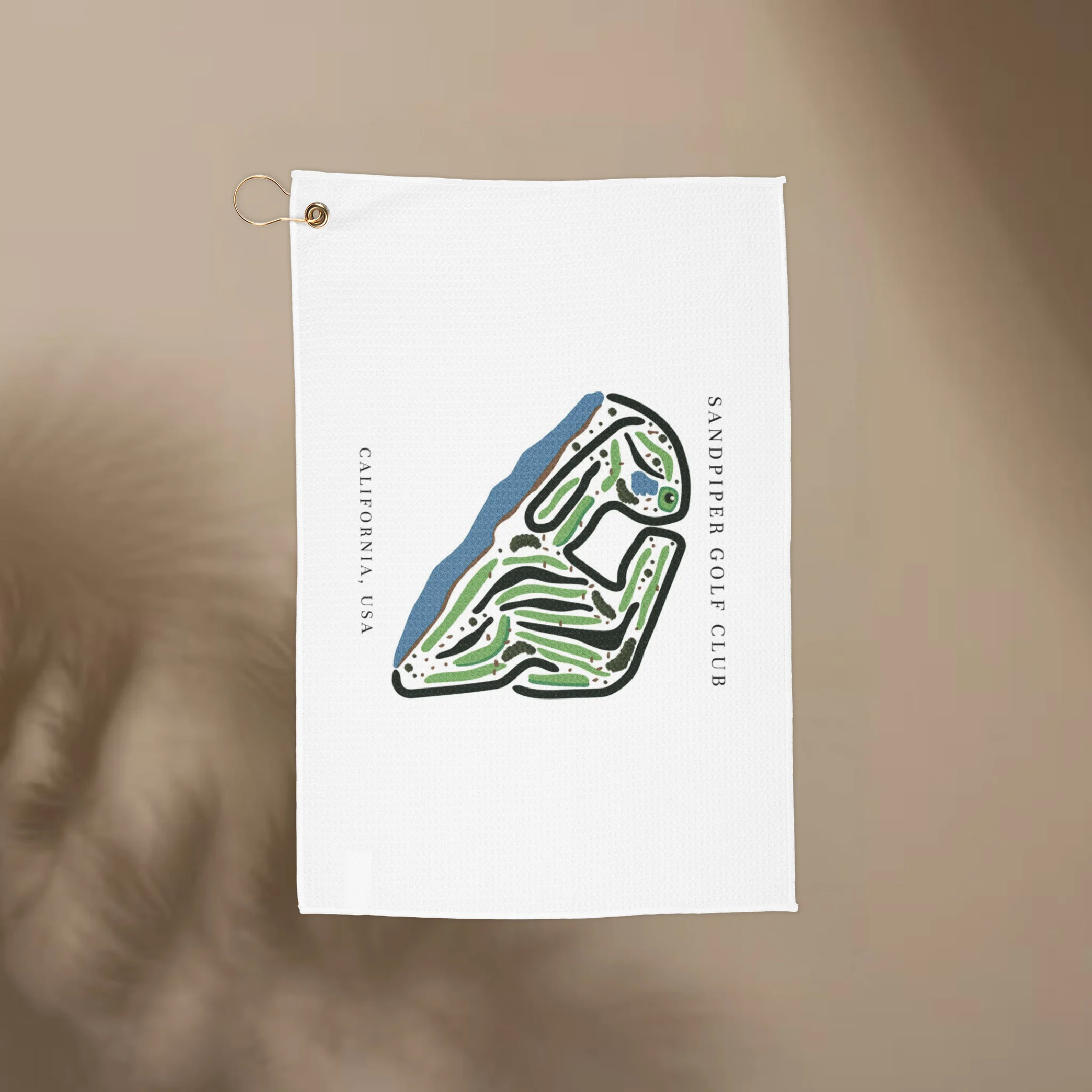 Sandpiper Golf Club, Golf Course Print, California | Golf Course Print Towels | Golf Course Microfiber