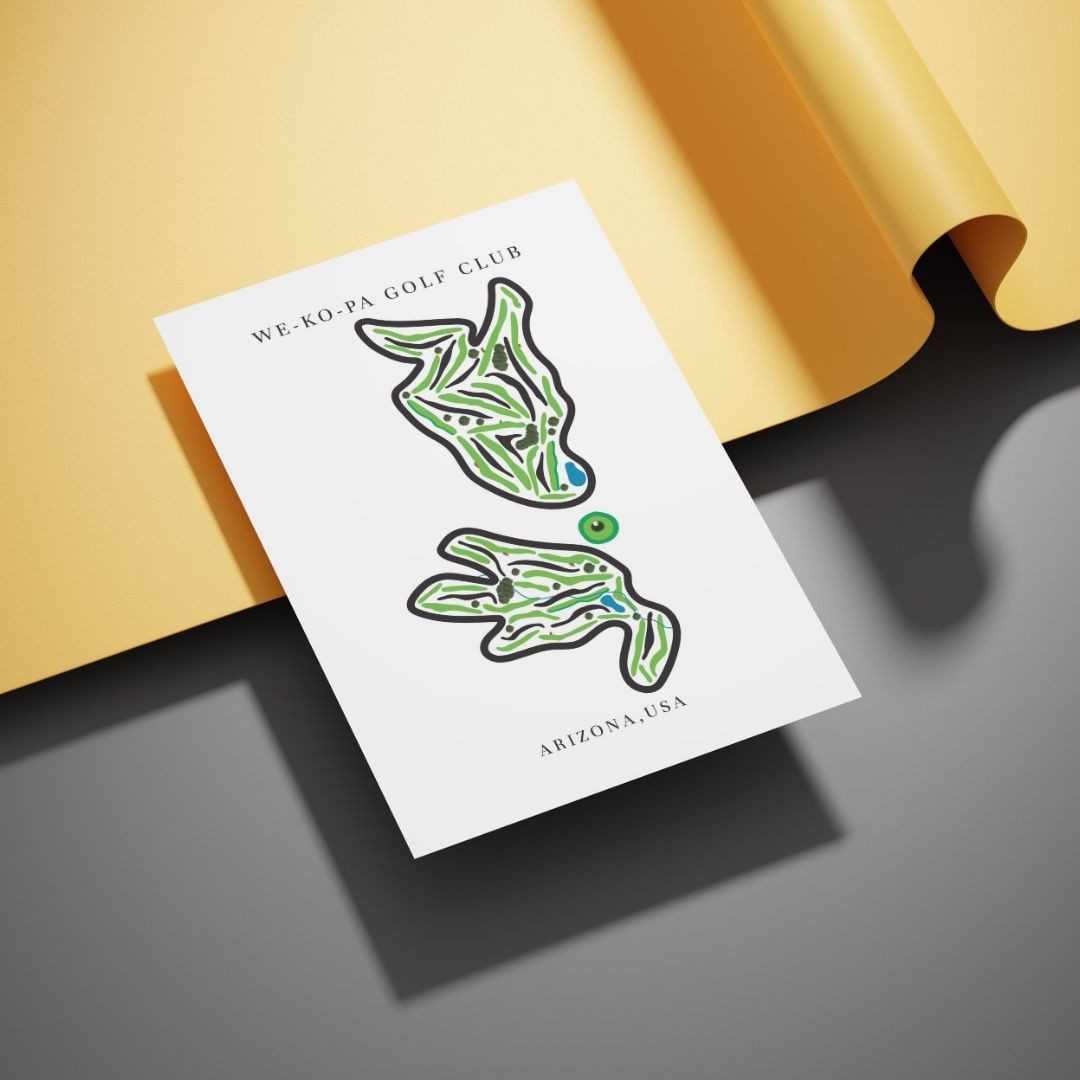 WE-KO-PA Golf Club Golf Course Prints, Arizona, Golf Map Artwork