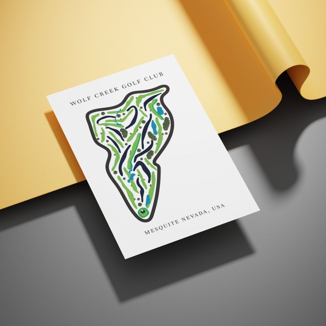 Wolf Creek Golf Club Golf Course Prints, Nevada, Golf Map Artwork