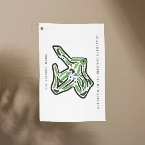 Charlotte Country Club Golf Course Print, North Carolina | Golf Course Print Towels | Golf Course Microfiber