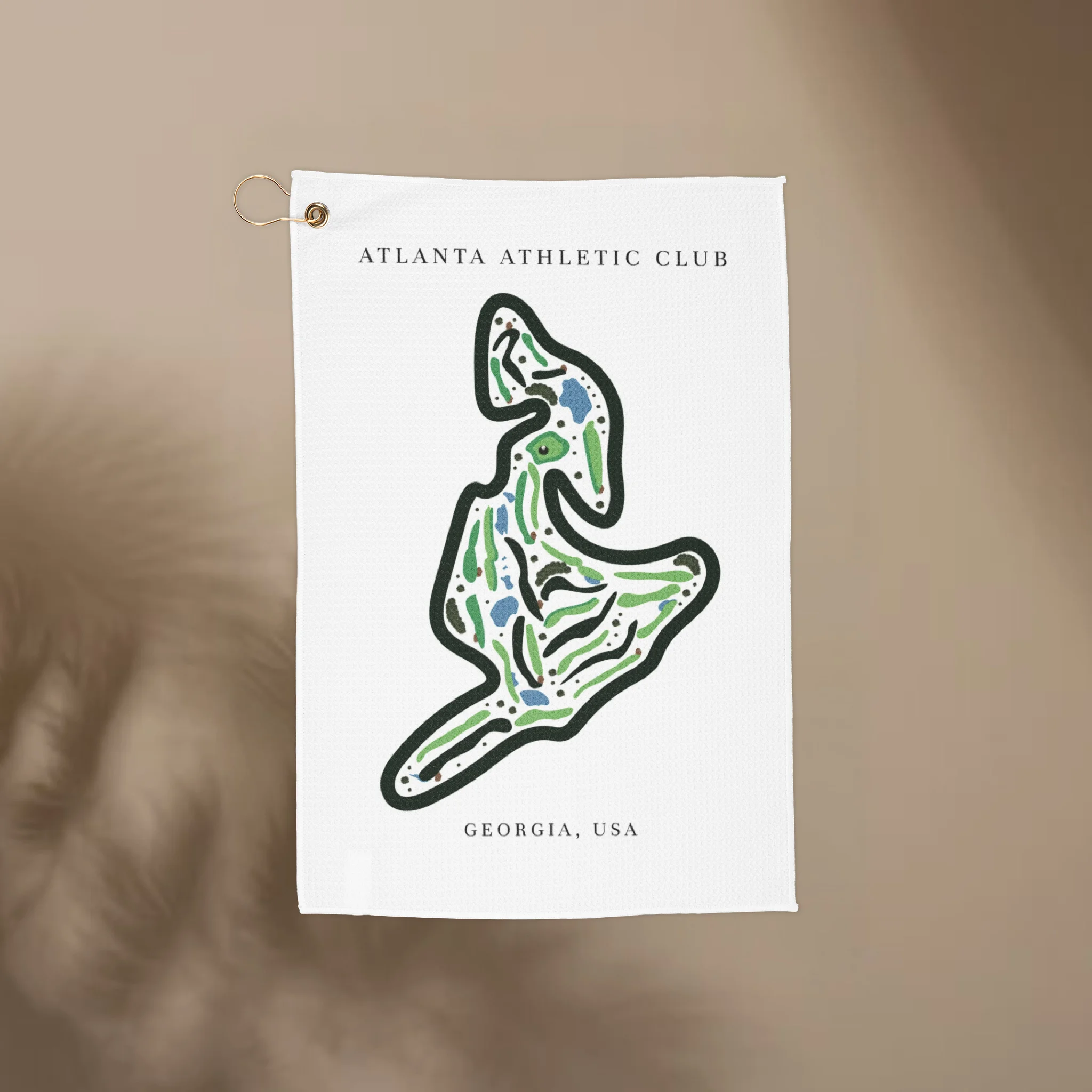Atlanta Athletic Club, Golf Course Print, Georgia | Golf Course Print Towels | Golf Course Microfiber