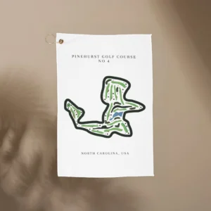 Pinehurst Golf Course Print No. 4, North Carolina | Golf Course Print Towels | Golf Course Microfiber