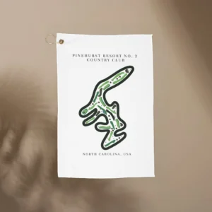 Pinehurst Resort No. 2 Country Club Golf Course Print Golf Towels