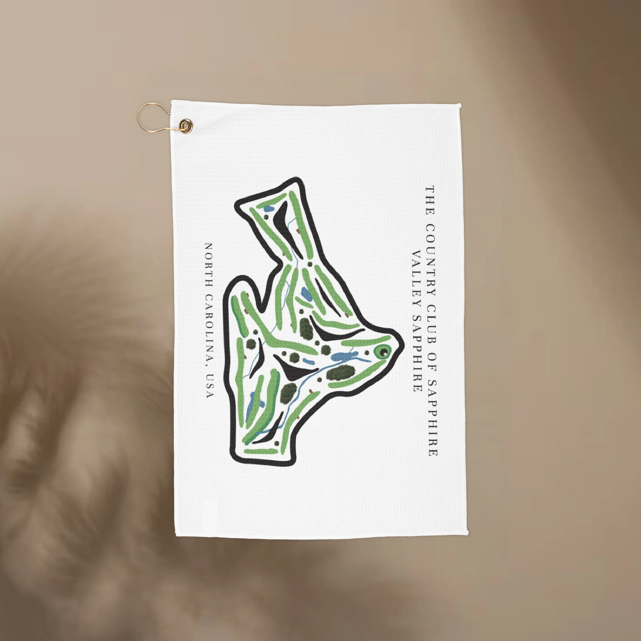 The Country Club of Sapphire Valley Golf Course Prints, North Carolina | Golf Course Print Towels | Golf Course Microfiber