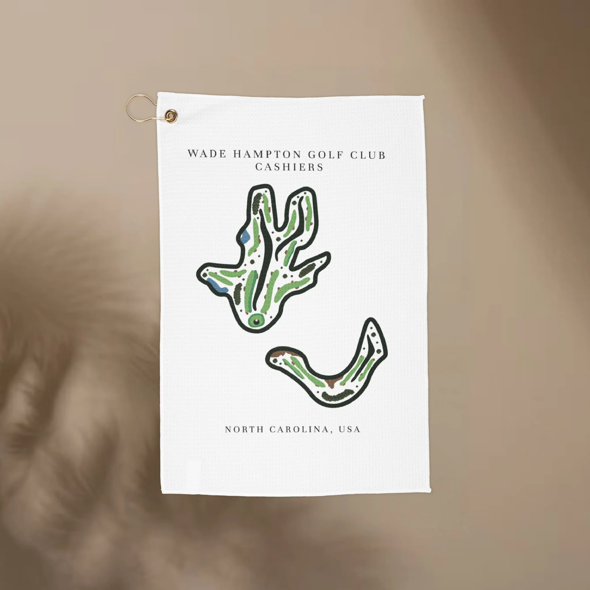 Wade Hampton Golf Club, Golf Course Print, North Carolina | Golf Course Print Towels | Golf Course Microfiber